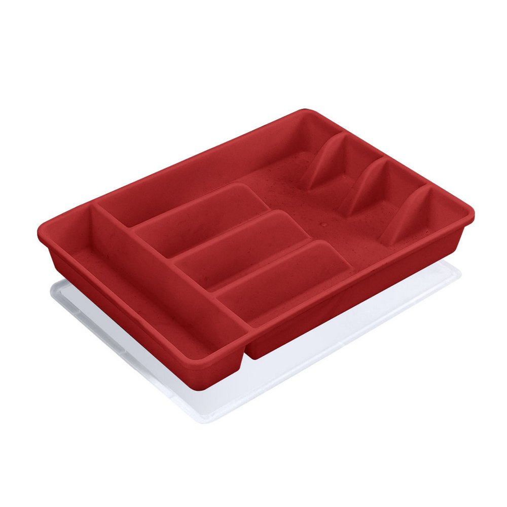 Organizador para cubiertos pequeño color rojo