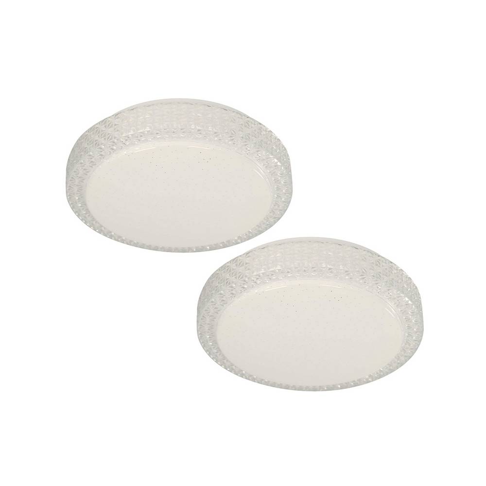 Lampara led techo blanco 12w 100-240v luz blanca 2pack