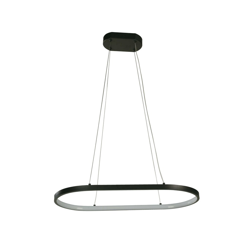 Lampara colgante ovalada led 24w luz amarilla