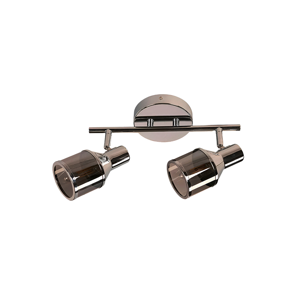 Lampara de techo 2l e14 dirigible 40w cromo