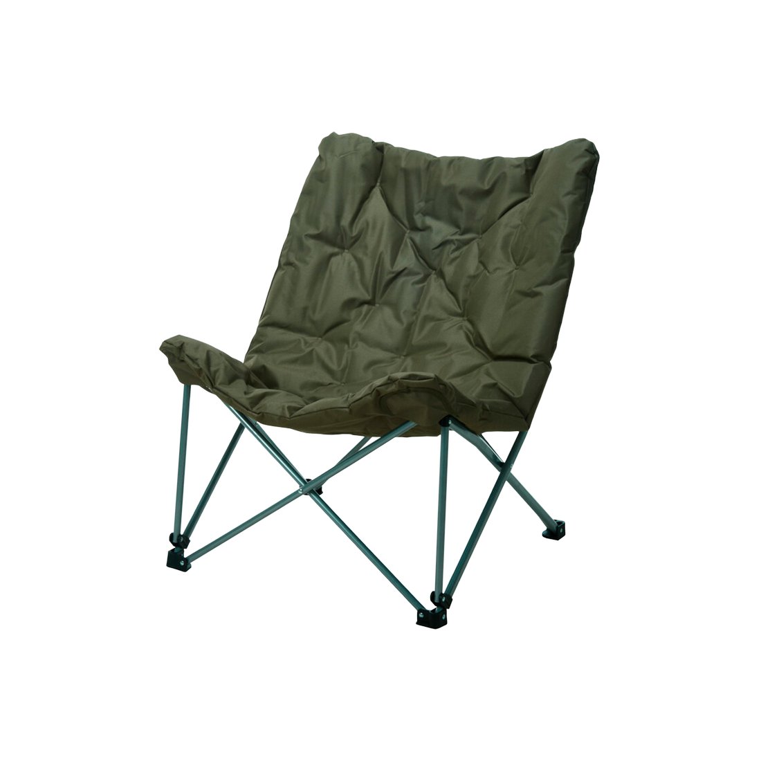 Silla plegable con cojin verde