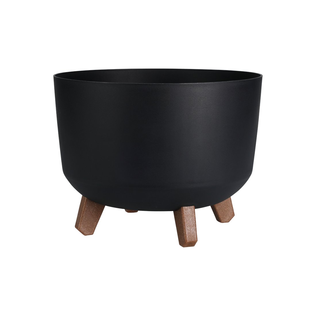 Maceta con patas 29x17 cm negra dia y89300630