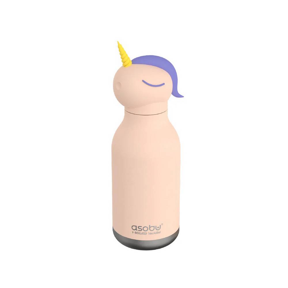 Botella acero inox 460 ml unicornio rosada