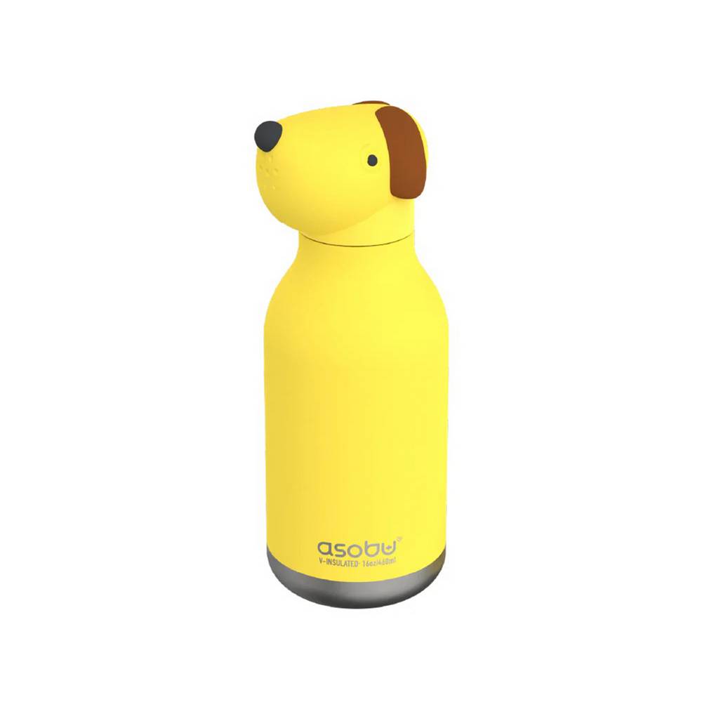 Botella acero inox 460 ml perro amarillo