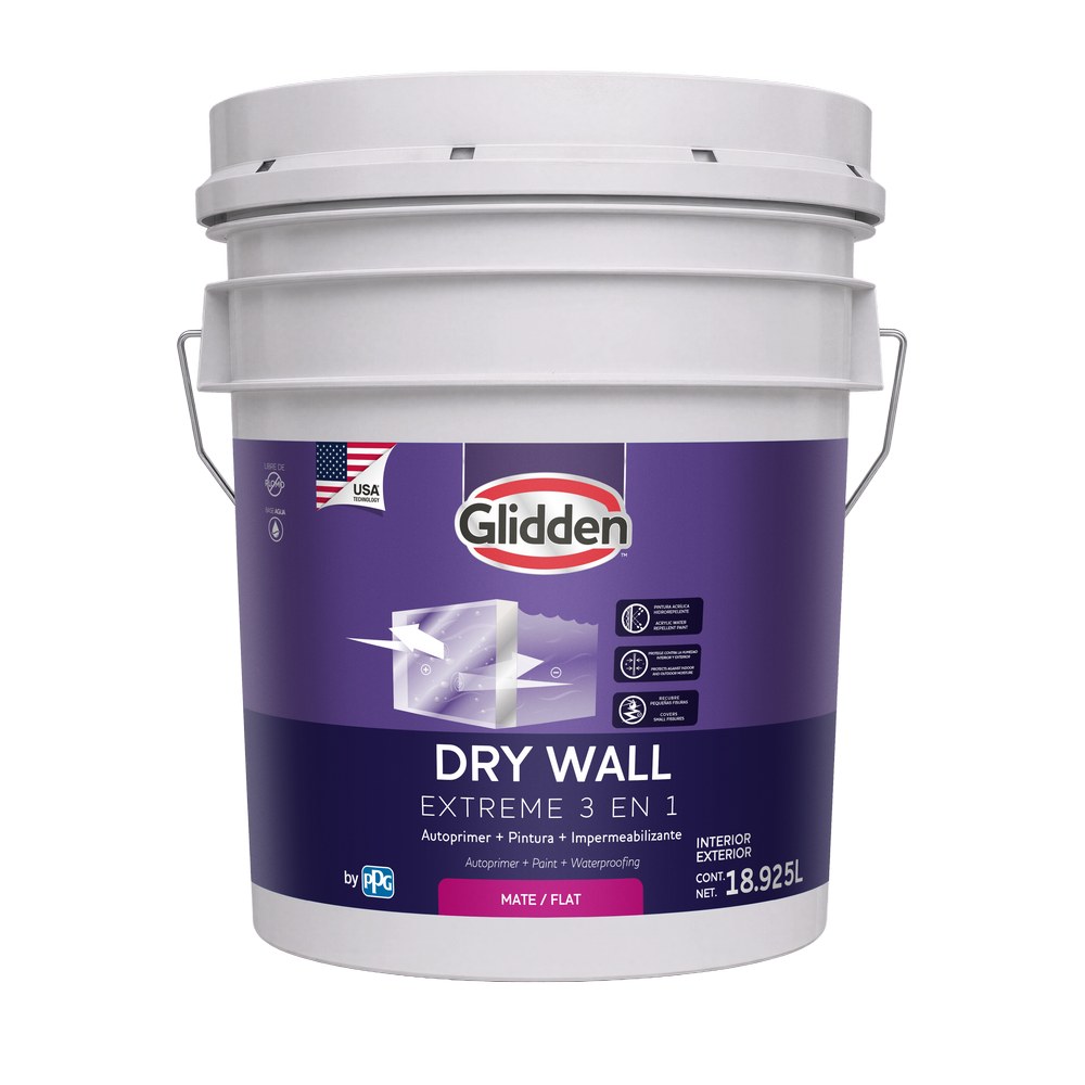 Impermeabilizante para pared blanco mate dry wall xtrm 3en1 19 l (cub)