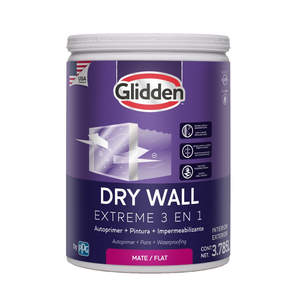 Impermeabilizante pared base inter mate dry wall extreme 3en1 galon