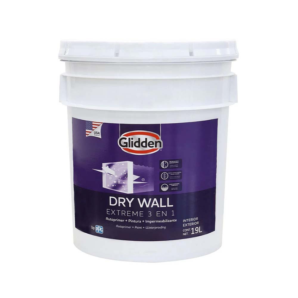 Impermeabilizante para pared base pastel mate dry wall xtreme 19 l (cub)
