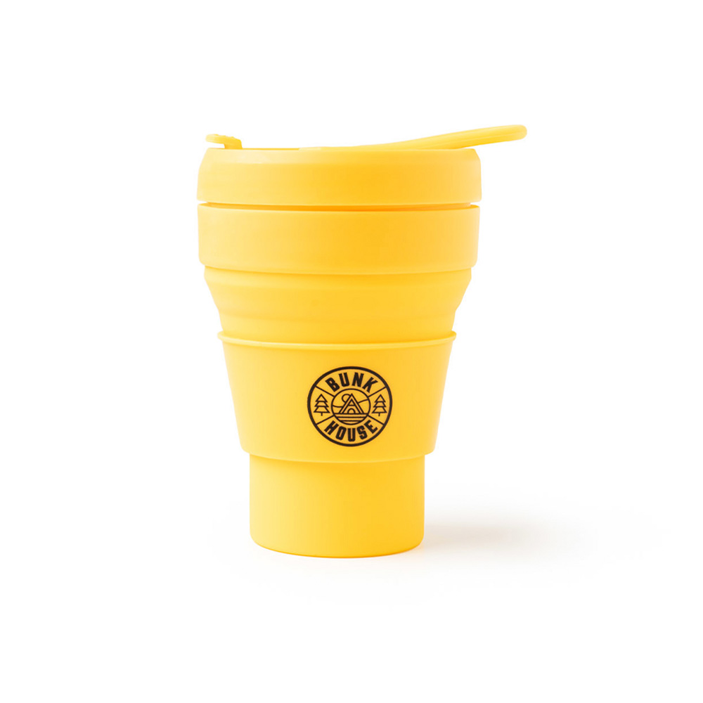 Vaso de silicona plegable amarillo