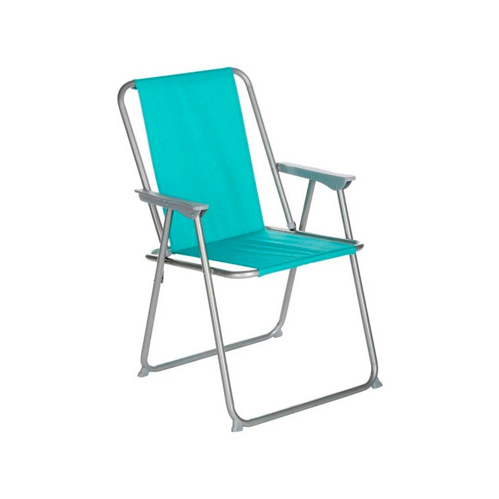 Silla plegable para camping turquesa