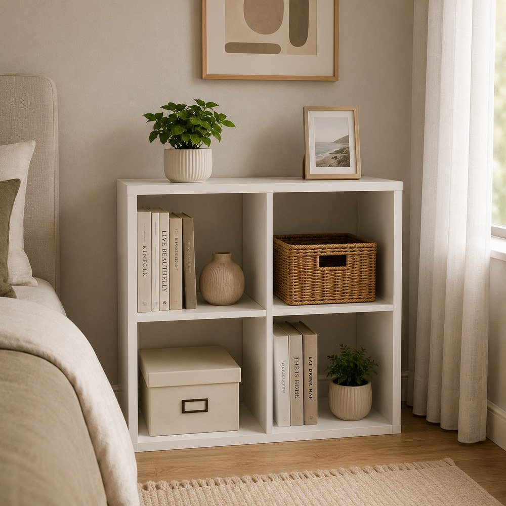 Mueble organizador de mdf de 67.6 x 37 cm color blanco