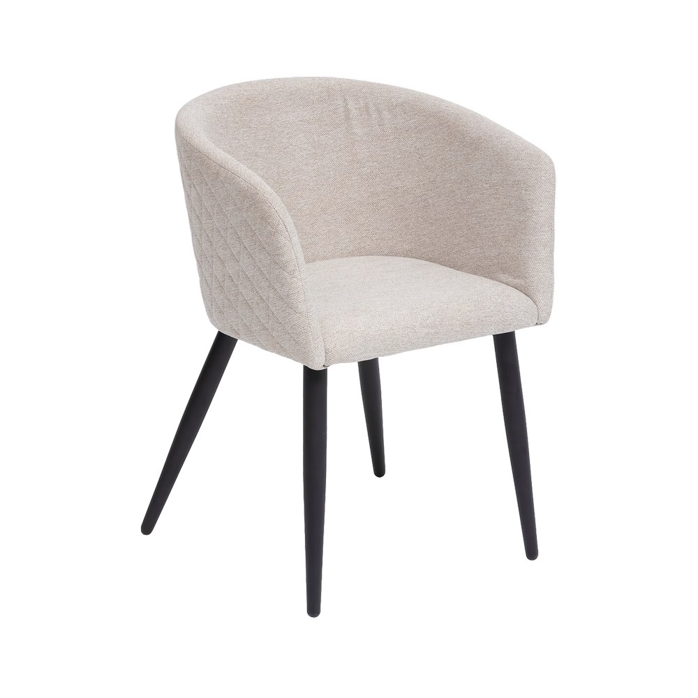 Silla de madera y polyester moderna 55x55x76 cm beige