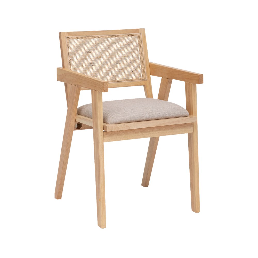 Silla de madera y polyester moderna 50.5x52.5x81 cm