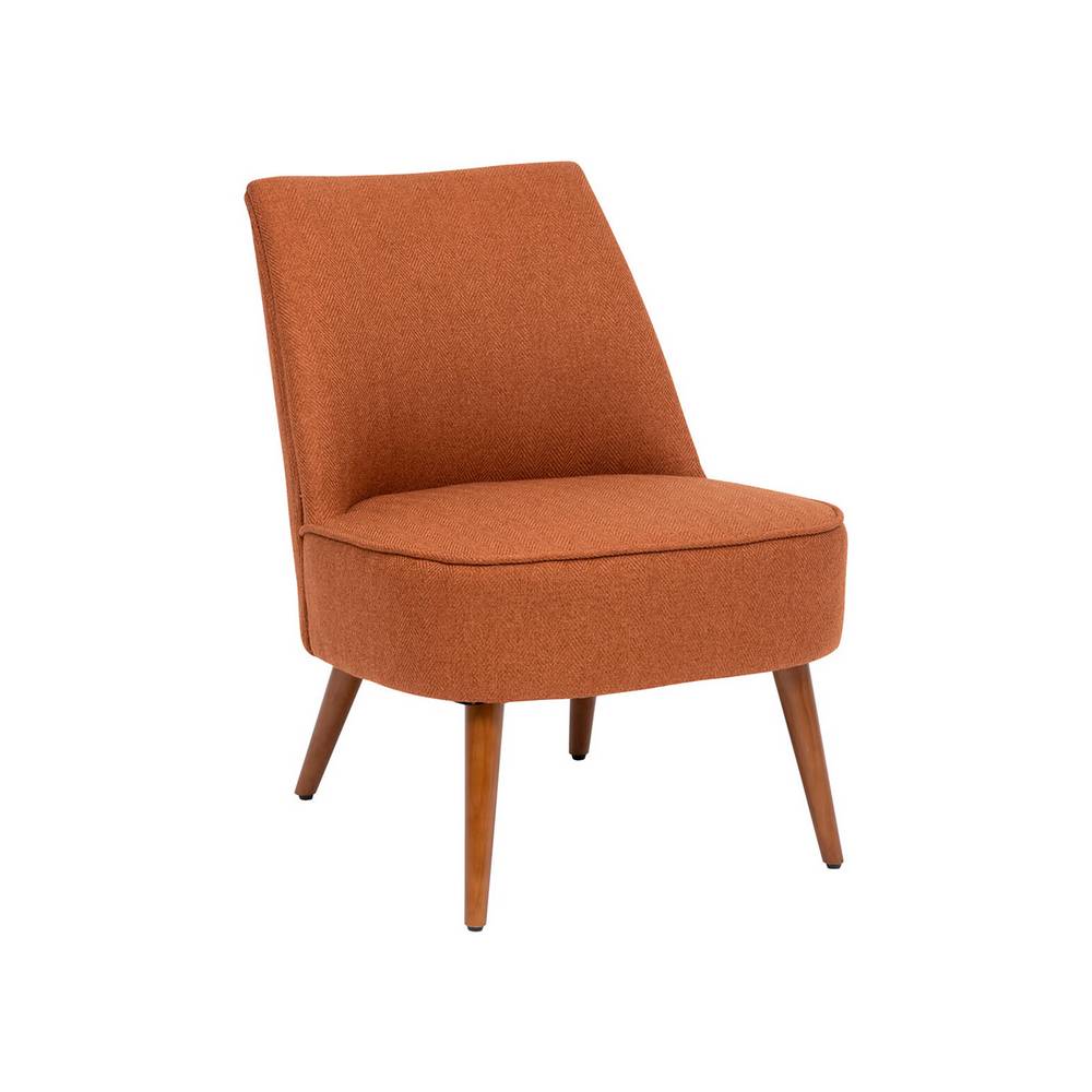 Silla de madera y polyester moderna 57x70x74 cm terracota