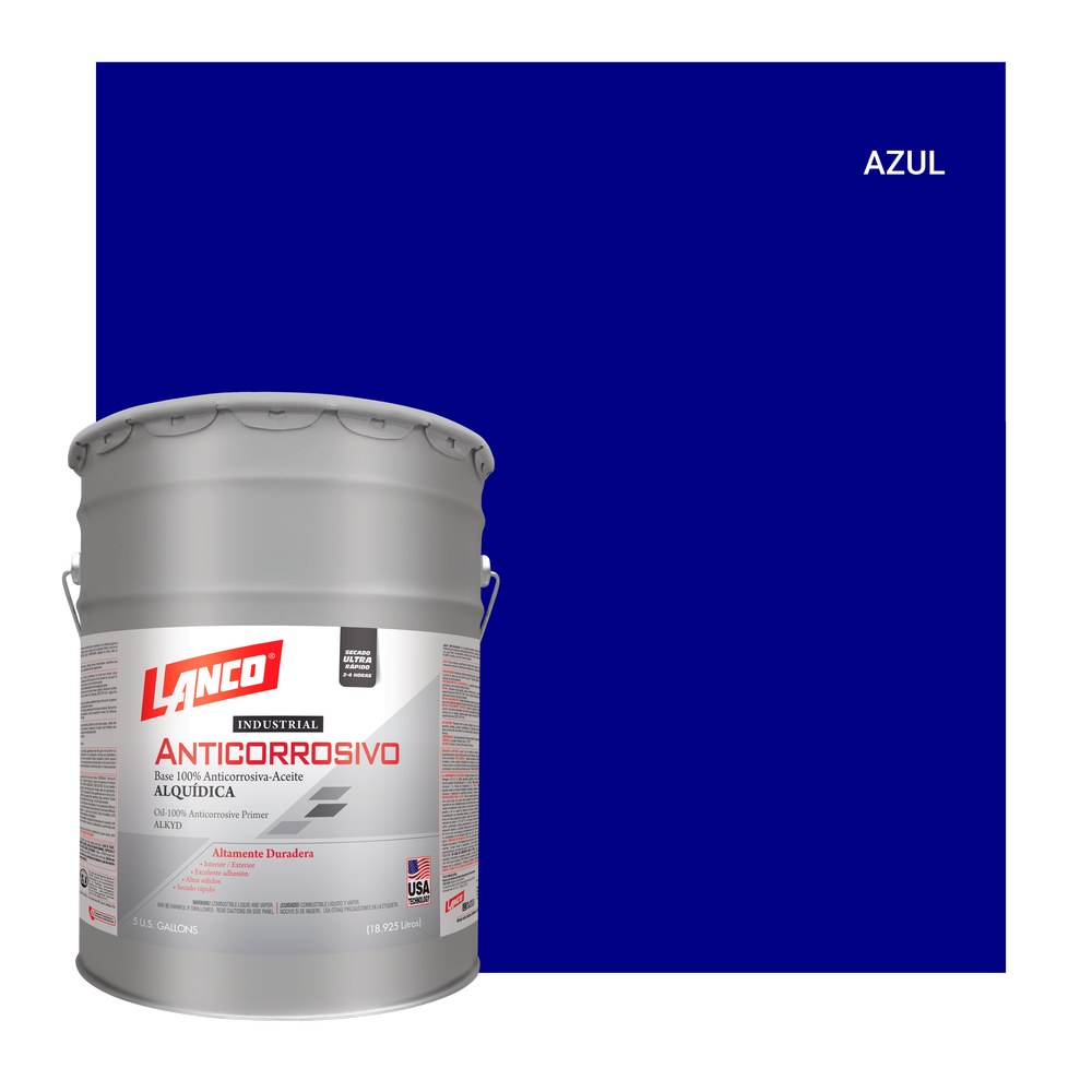 Anticorrosivo color azul brillante industrial 18.92 l (cub)