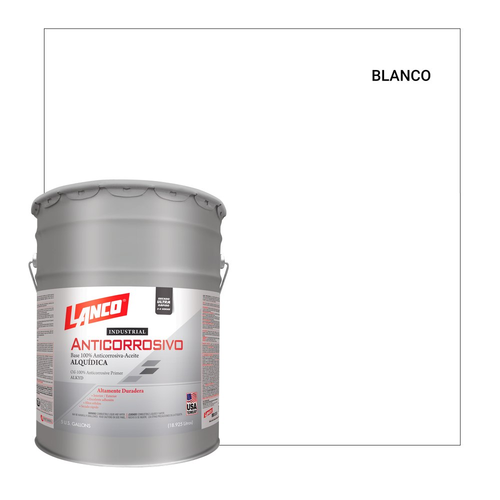 Anticorrosivo color blanco brillante industrial 18.925 l (cub)