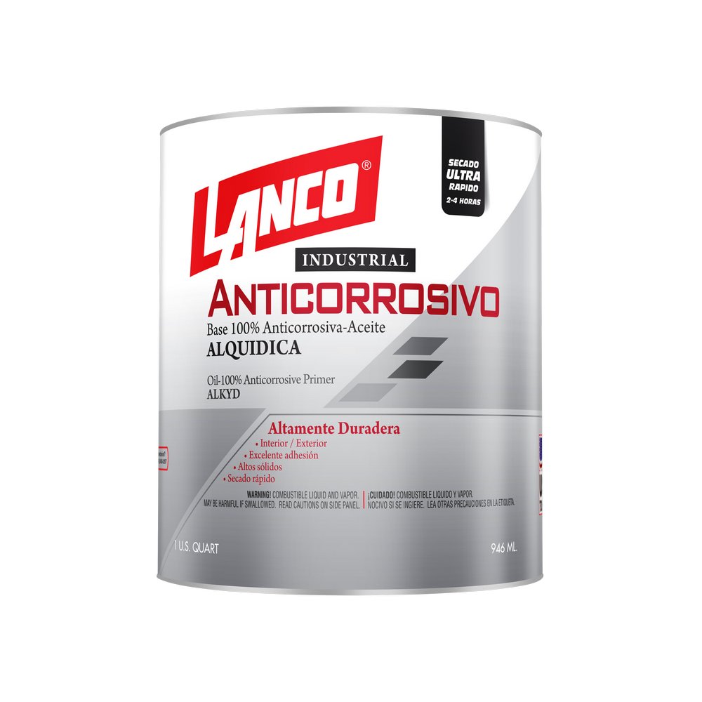 Anticorrosivo brillante blanco industrial cuarto (0.946 l)