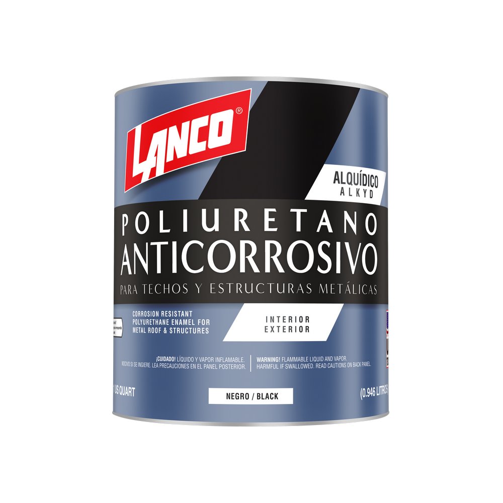 Anticorrosivo poliuretano negro cuarto (0.946 l)