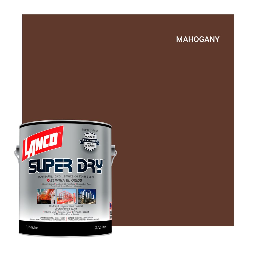 Anticorrosivo poliuretano color caoba brillante super dry 3.785 l (gal)