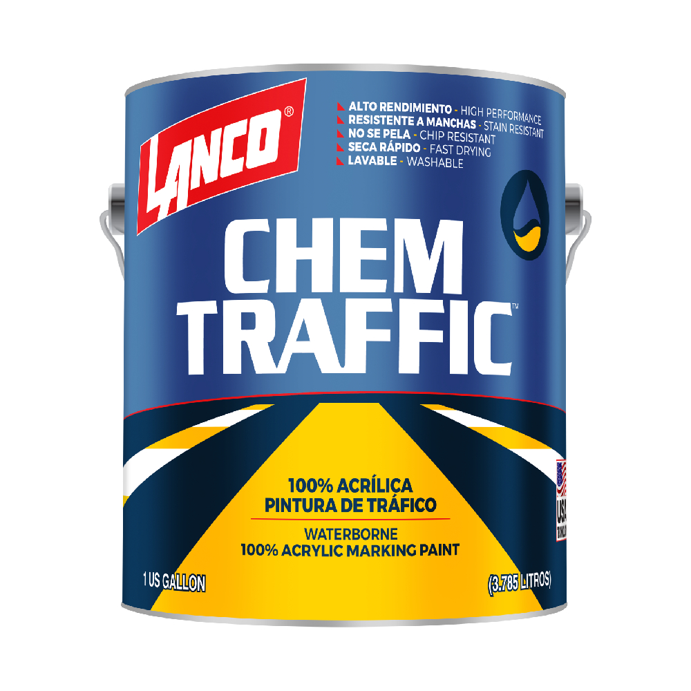 Pintura para señalizacion base agua amarillo chem traffic galon (3.785 l)