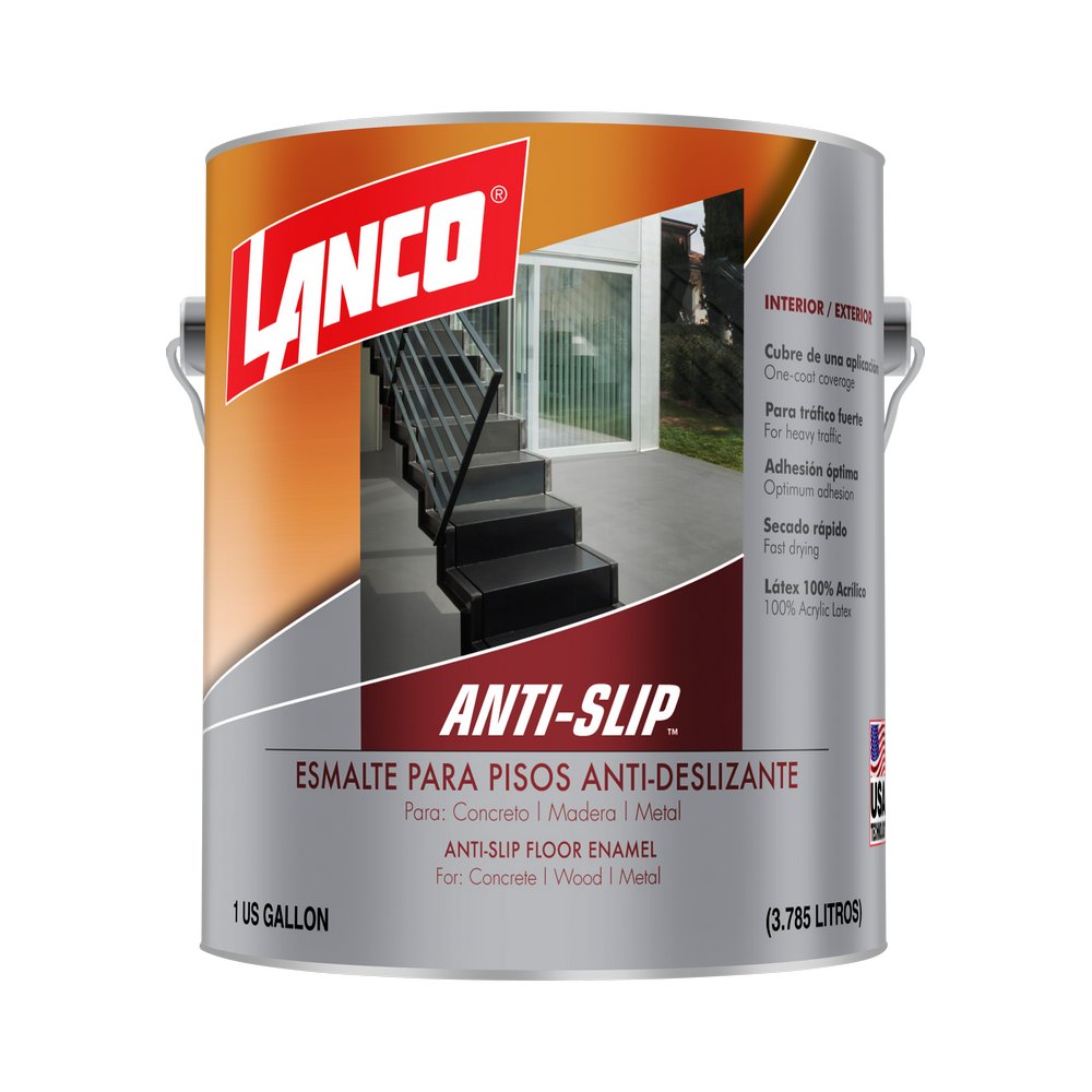 Pintura antideslizante gris oscuro anti slip sf290-4 gal (3.785 l)