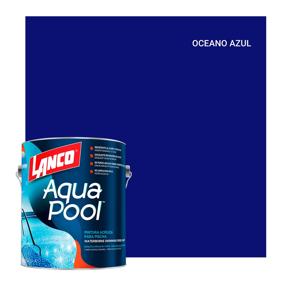 Pintura para piscinas oceano azul aqua pool galon (3.785 l)