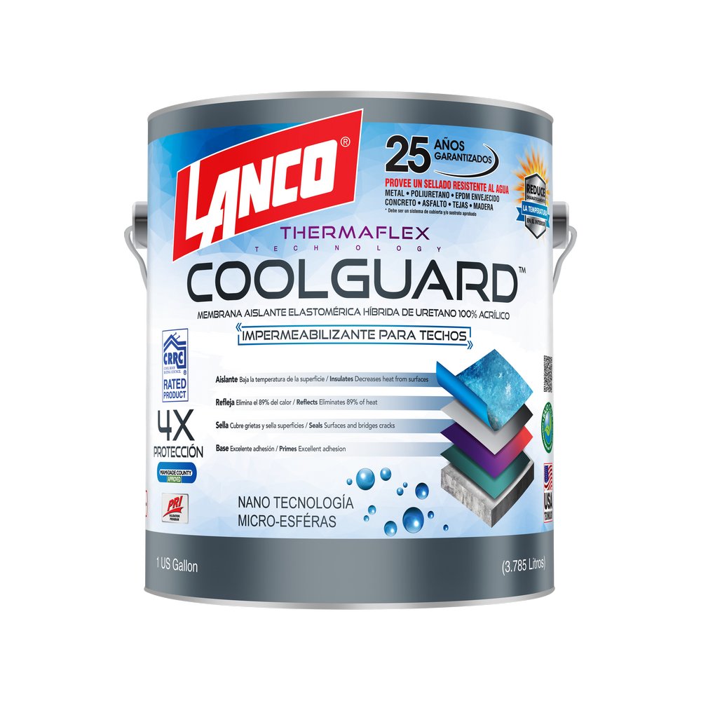 Impermeabilizante para techos blanco coolguard galon (3.785 l)