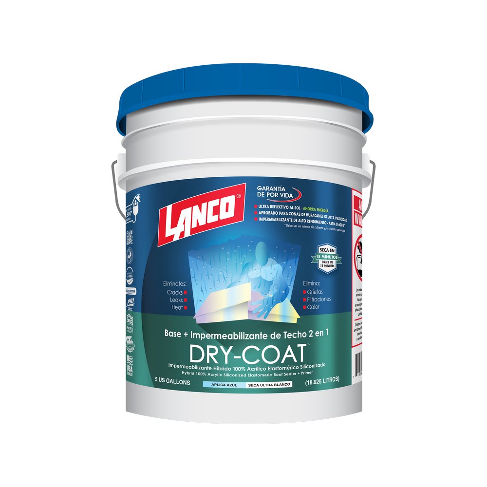 Impermeabilizante para techos secado rapido dry coat cubeta (18.925 l)