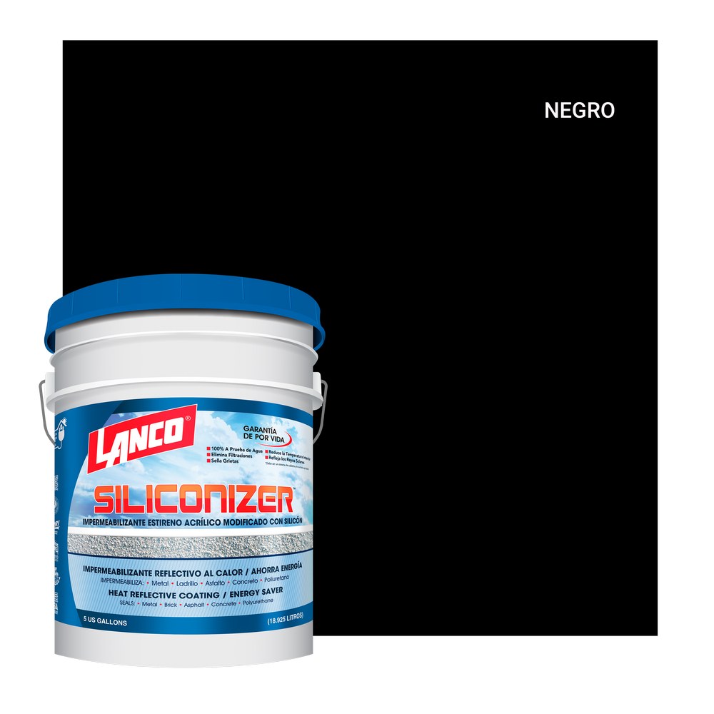 Impermeabilizante para techos negro mate 18.9 l (cub)