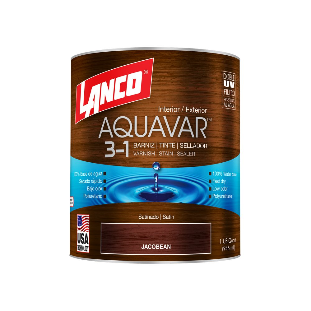 Barniz 3 en 1 jacobean aquavar aq1365-5 qto (0.946 l)