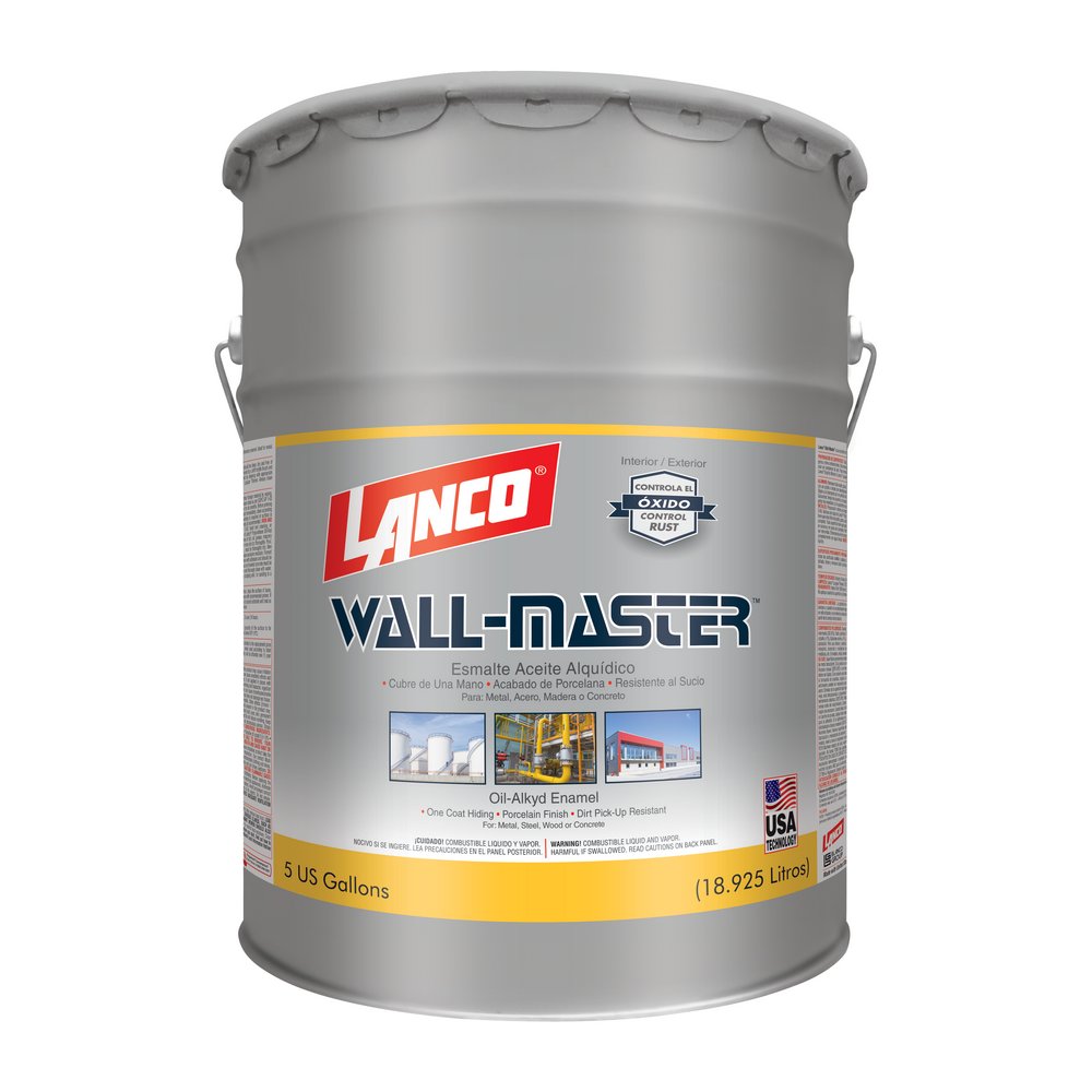 Pintura esmalte blanco wall master cubeta (18.925 l)