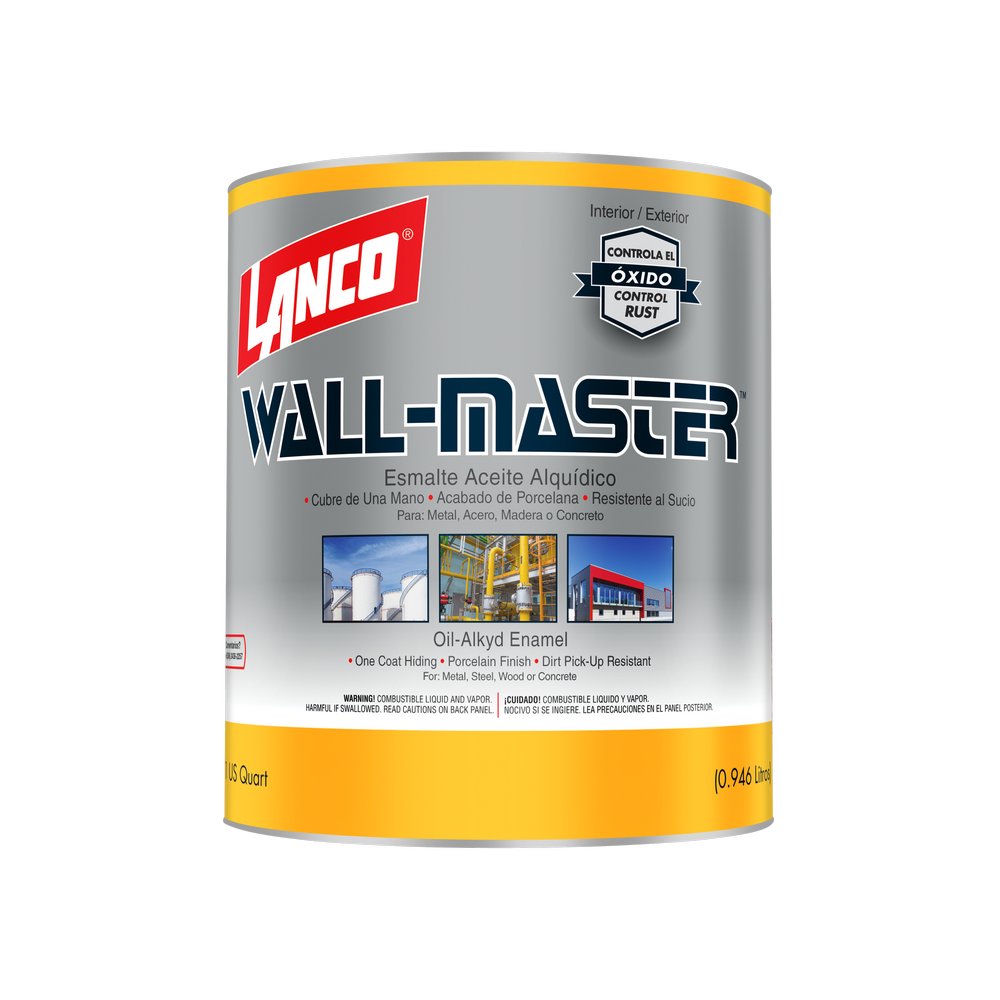 Pintura esmalte blanco mate wall master cuarto (0.946 l)