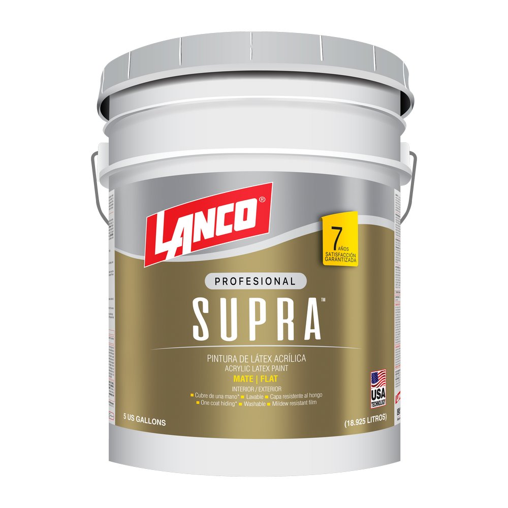 Pintura latex blanco supra lx cubeta (18.925 l)