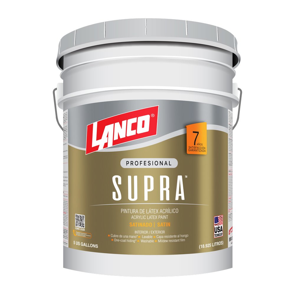 Pintura latex satin base accent supra lx cubeta (18.925 l)