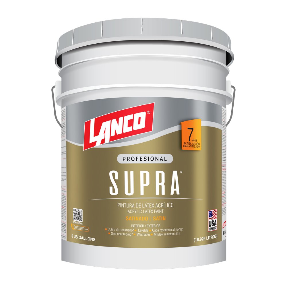 Pintura latex satin blanca supra lx cubeta (18.925 l)