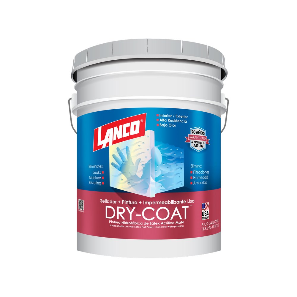 Impermeabilizante para pared liso drycoat cubeta (18.925 l)