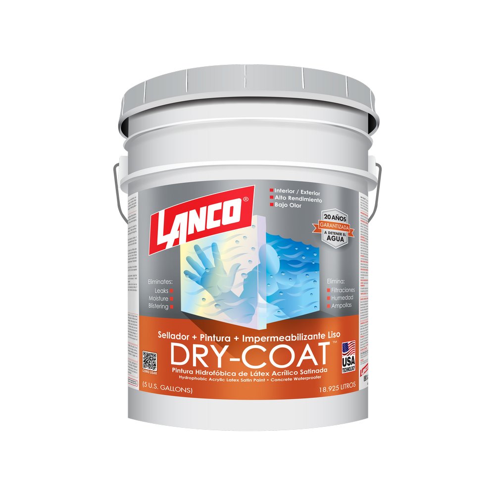 Impermeabilizante para pared satin base accent drycoat cubeta (18.925 l)