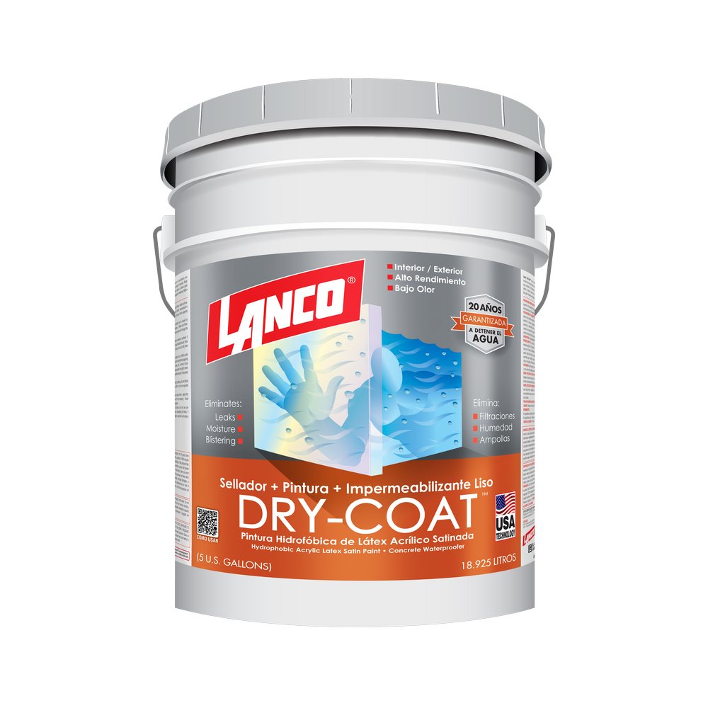 Impermeabilizante para pared satin base deep drycoat cubeta (18.925 l)