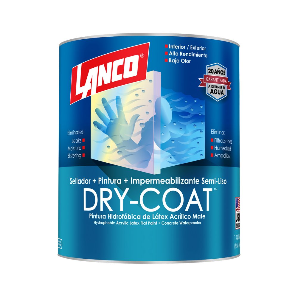 Impermeabilizante para pared semi liso drycoat cuarto (0.946 l)