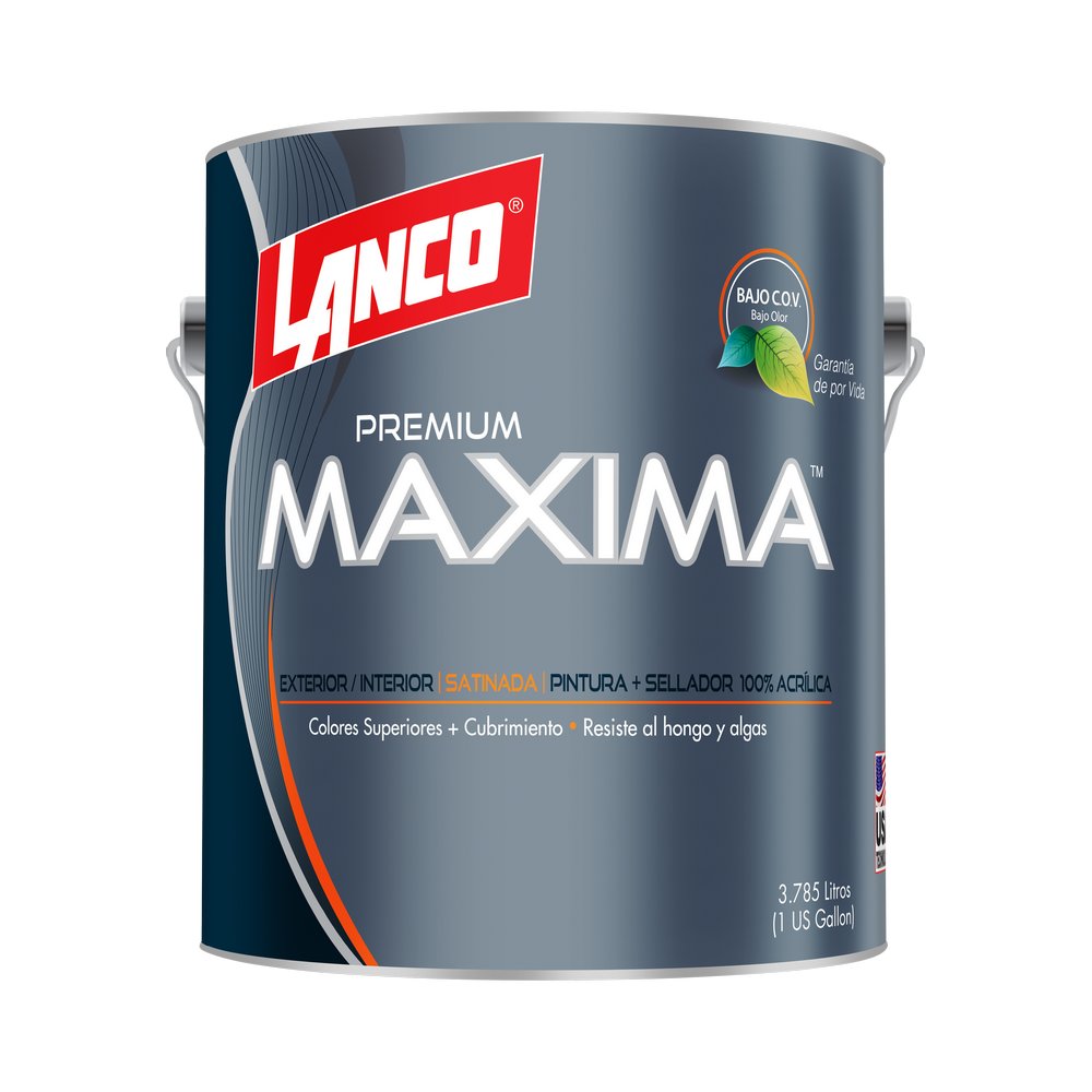 Pintura latex satin blanco maxima premium galon (3.785 l)