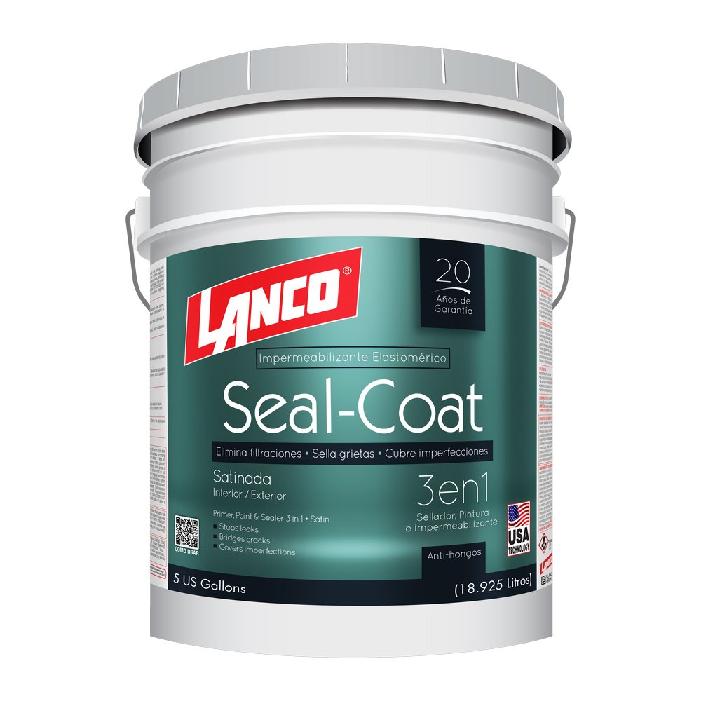 Pintura latex elastomerica satin base tint seal coat cubeta (18.925 l)