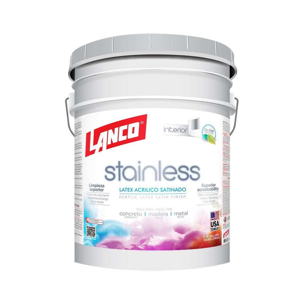 Pintura látex base deep satín stainless 18.925 l (cub)
