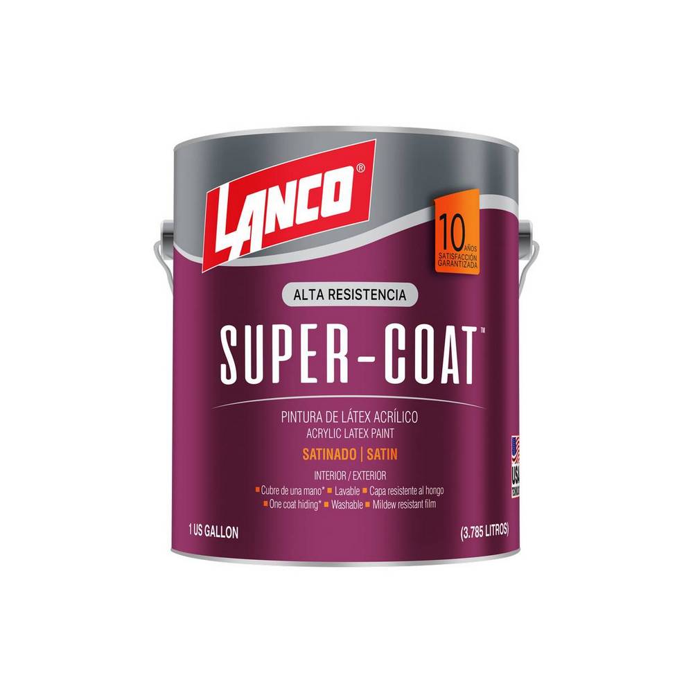 Pintura latex satin base tint super coat galon (3.785 l)