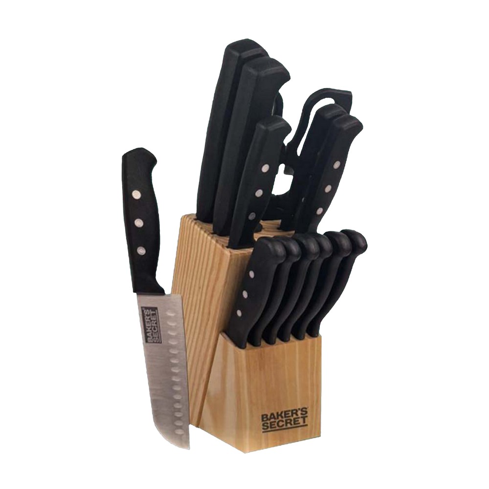 Cuchillo con bloque de madera y accesorios - 22 unidades