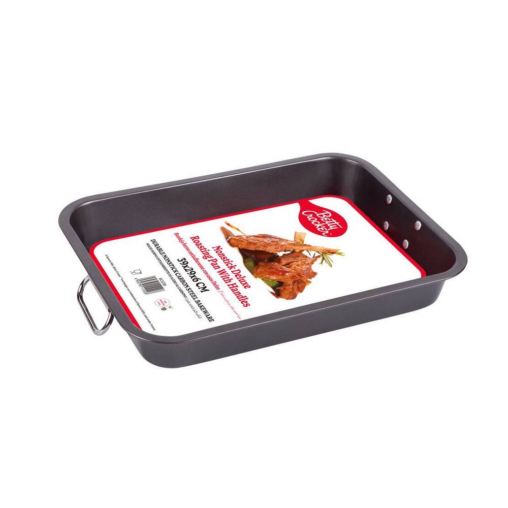 Bandeja para hornear carne con agarraderas 39x29x6 cm