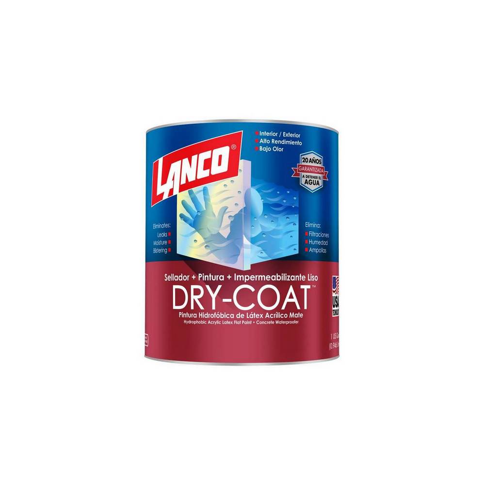 Impermeabilizante para pared base tint mate dry coat 0.946 l (qto)