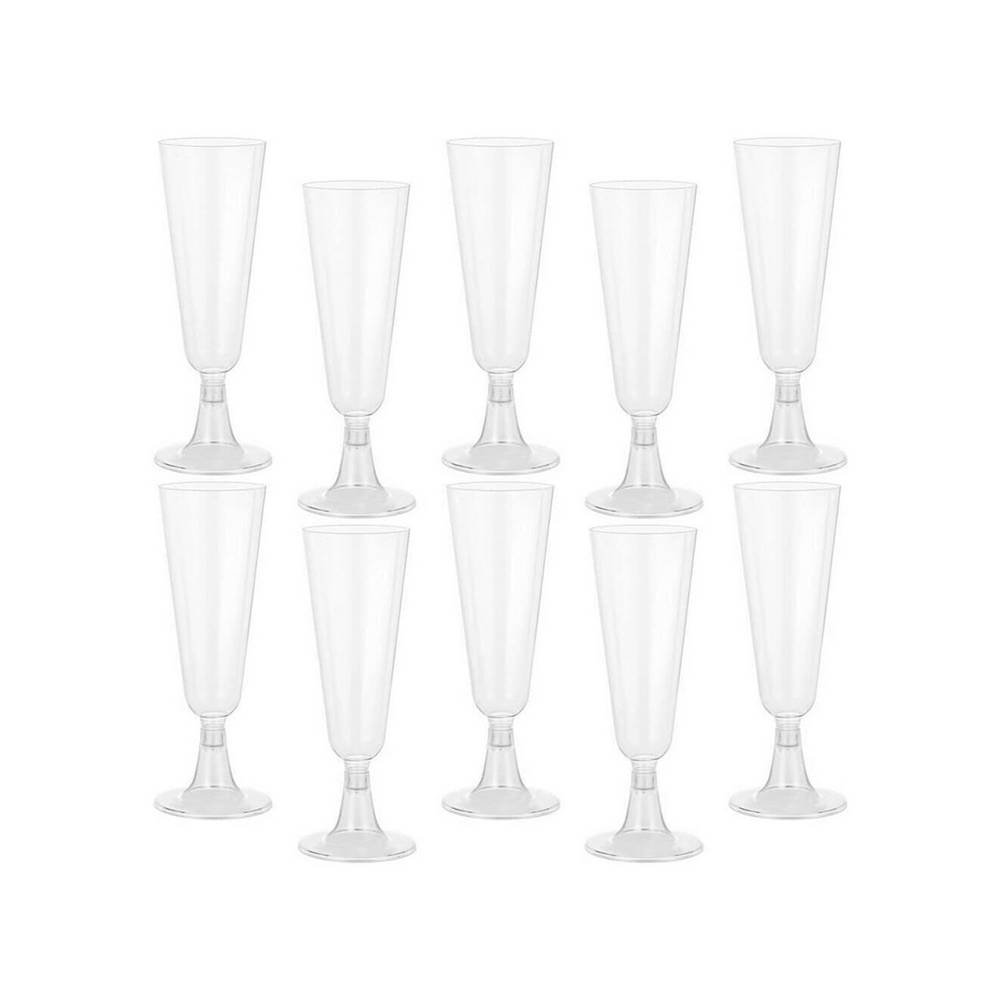 Copa de plástico para champagne 150 ml 12 pzas