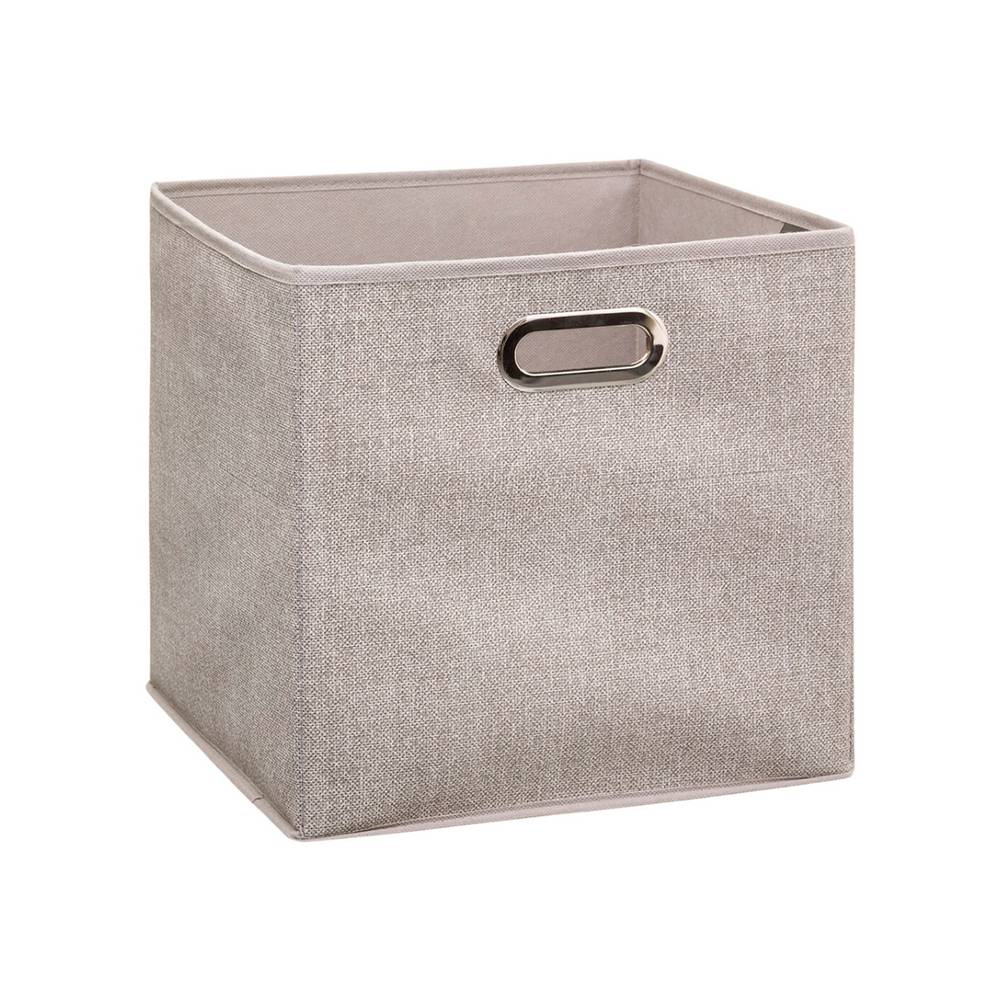 Caja organizadora de tela 31x31 cm beige