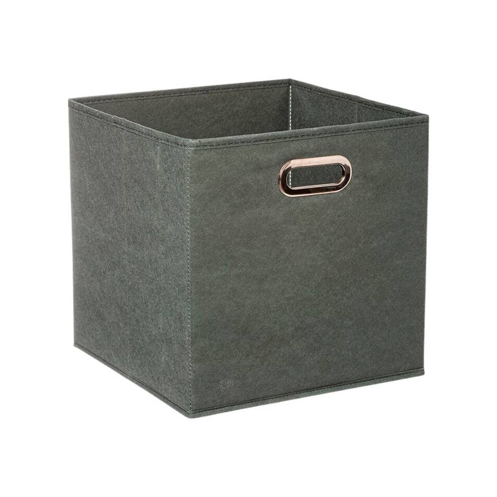 Caja organizadora de tela 31x31 cm gris