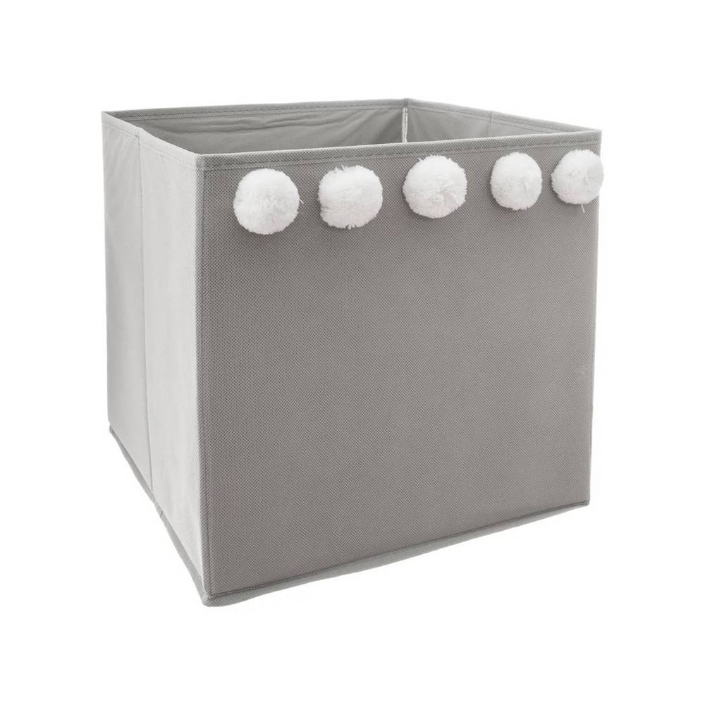 Caja organizadora de tela 29x29 cm gris