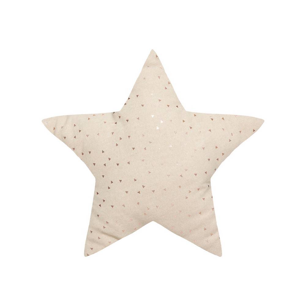 Cojín decorativo 40x3x40 cm estrella beige